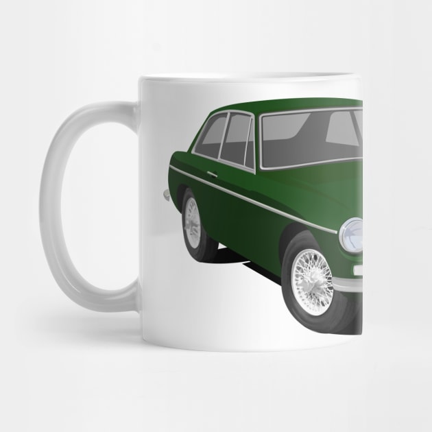 MGB GT Graphic Design -Green by NickShirrell